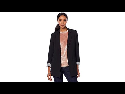 Motto RollSleeve Relaxed Boyfriend Blazer