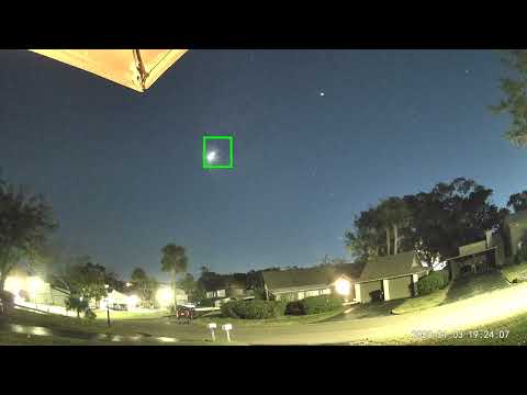 Wyze cam v4 UFO 01/03/25 @ 07:24 pm in Apopka, Florida