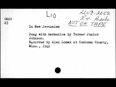 Solo Blues Harmonica Player 02 - Turner Junior Johnson - In New Jerusalem