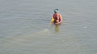 Fishing near Prakasham Barrage, Vijayawada 