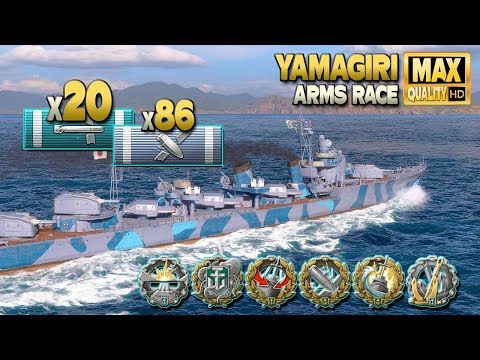Destroyer Yamagiri: 382k on map Sleeping Giant - World of Warships