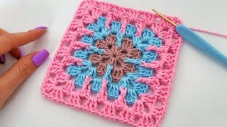 Textured Granny Square 🧶 Quick Crochet Project