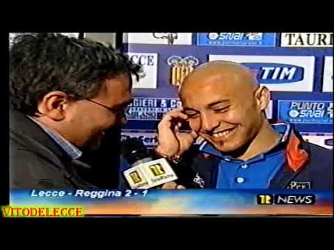 LECCE-REGGINA 2-1  SERIE A 16-5-04 . IL CONGEDO DI CHEVANTON CHE LASCIA IL LECCE