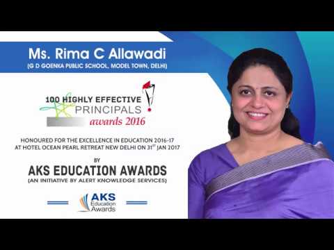 100 Highly Effective Principals of 2016 - RIma C Allawadi