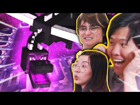 First time fighting the ENDER DRAGON w/ Michael...