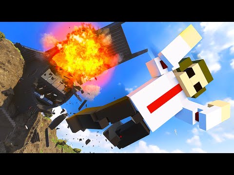 Destroying a Cliff House FILLED with Ragdolls - Teardown Mods Gameplay