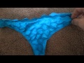 Blue Mesh Thong