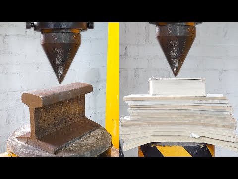 Hydraulic drill bit VS train tracks and books