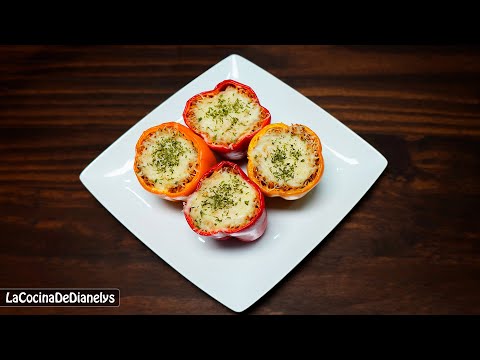 Pimiento Relleno Con Arroz Y Carne Receta Cubana ( Ají O Chile )