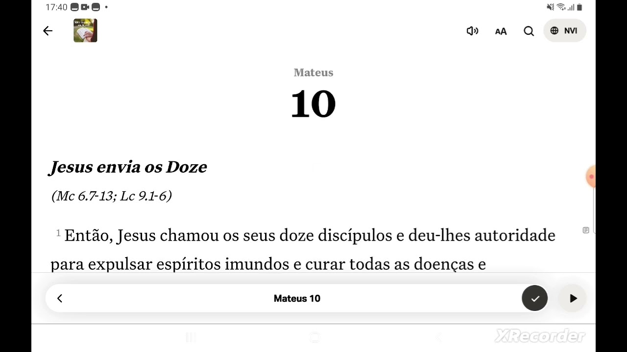 Novo testamento em 90 dias - dia 3 (Mateus 8-10)