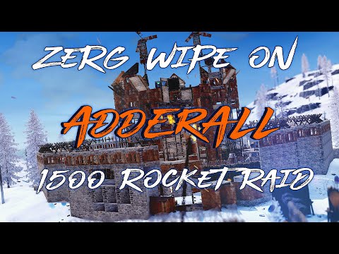 RUST ZERG WIPE PROGRESSION ON ADDERALL // 1500 ROCKET RAIDS // VITAL MAIN