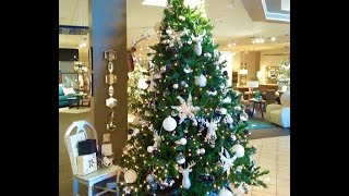 Black and White Christmas Tree Decorating