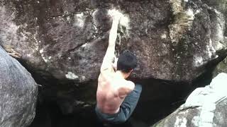 Video thumbnail of ヤゴ, 四段 (8a). 瓢 (Fukube)