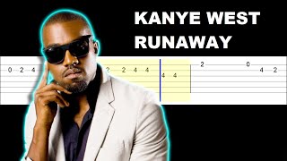 Download lagu Kanye West - Runaway (Easy Guitar Tabs Tutorial) mp3