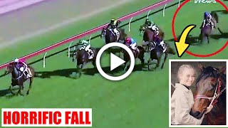 Female Jockey Leah Kilner is thrown off a Horse at NSW