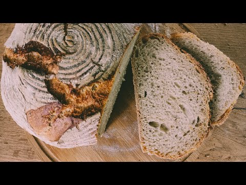 Przepis na chleb na zakwasie🍞Jak zrobić domowy chrupiący chleb z garnka
