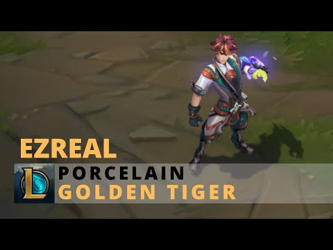 Porcelain Ezreal Golden Tiger Event Chroma - League of Legends