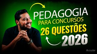 26 QUESTÕES DE PEDAGOGIA PARA CONCURSOS [2026]