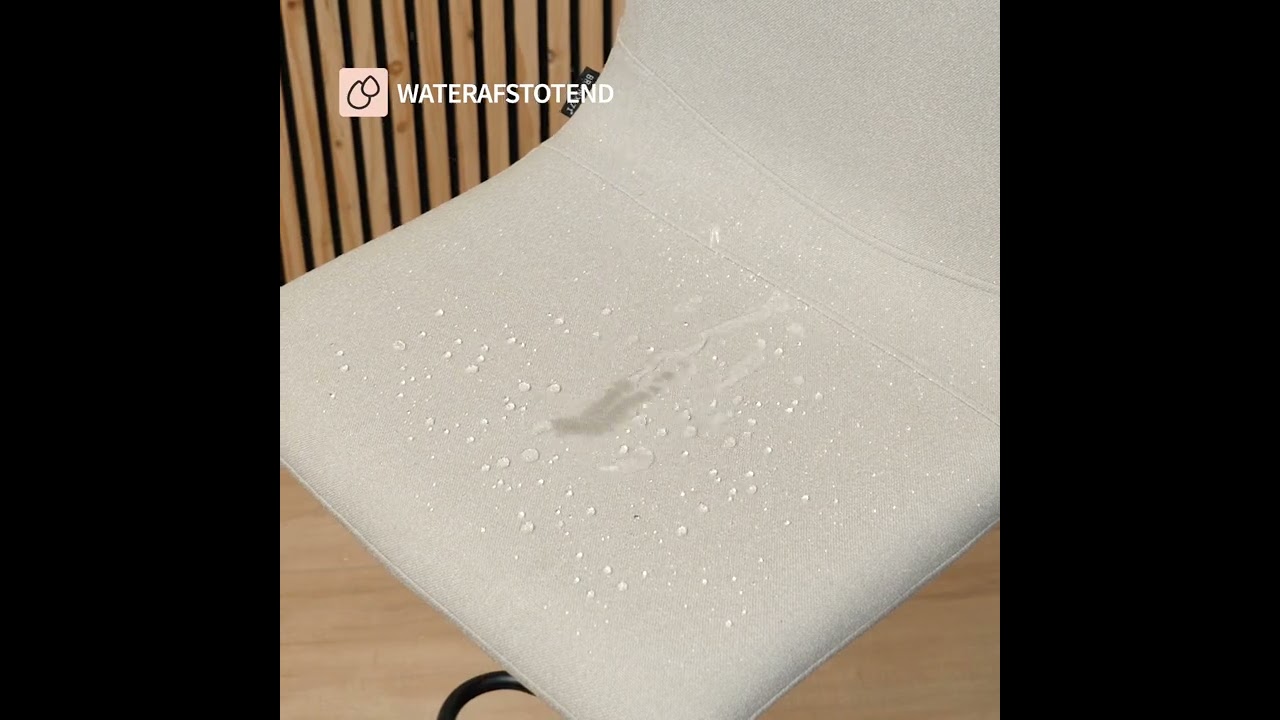 Scandinavische barkruk Eva draaibaar gerecyclede stof grijs 60-76 cm