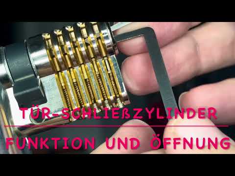Schließzylinder öffnen/Schloss ohne Schlüssel öffnen/Türschloss öffnen/Lockpicking Deutsch/cracklock