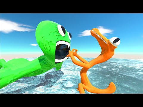 Jumbo Josh VS Rainbow Friends Orange At Snowland - Animal Revolt Battle Simulator