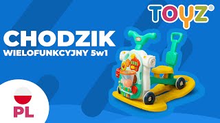Dětské víceúčelové chodítko 5v1 TOYZ, tyrkysové