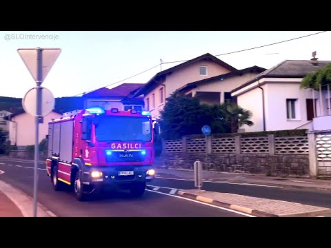 Volunteer Fire Department Ilirska Bistrica GVC-1, GVC-2, GVGP-1 - responding to fire