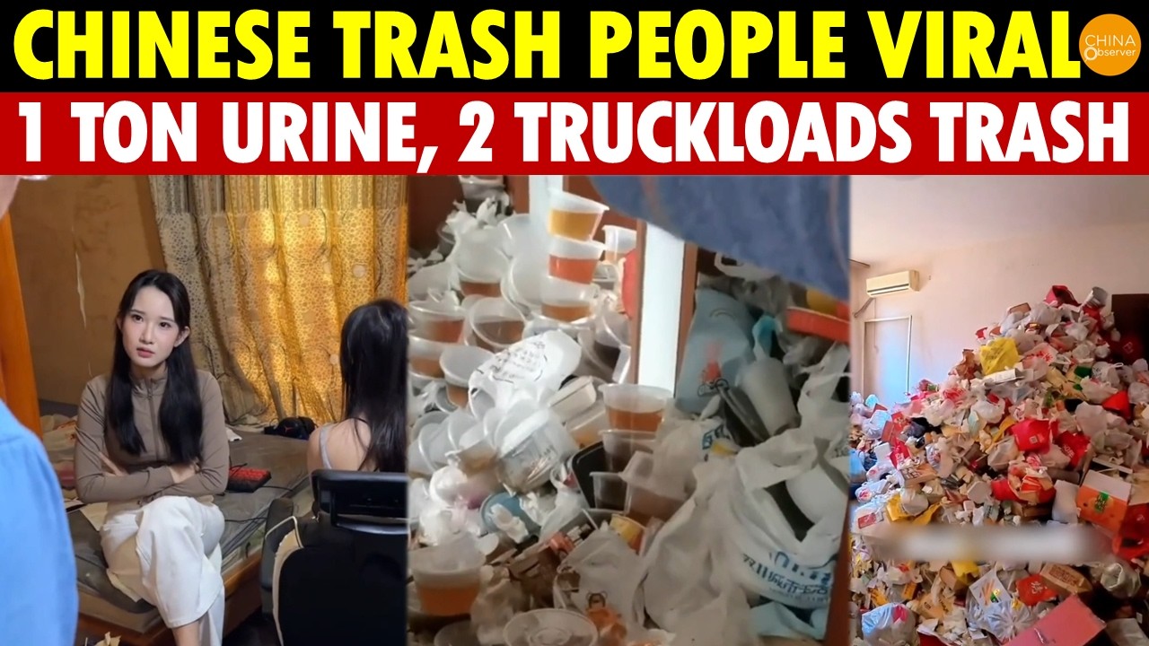 Worse Than Rat People! Chinese Trash People Go Viral, Rooms Cleared of 1 Ton Urine & 2 Trucks Trash