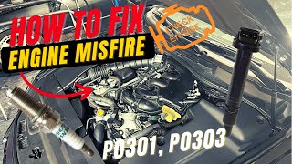 How to Fix Cylinder Misfire on  Lexus IS250 IS350 P0301 P0302 P0303 P0304 P0305 P0306