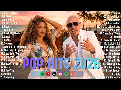 Justin Bieber, Pit Bull, Taylor Swift, Shakira, Bruno Mars 🌼🎧 Top Hits 2026 🔥 Spotify Trending Songs