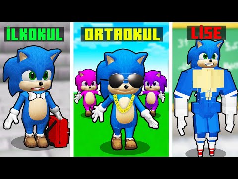 BEBEK SONİC'in HAYATI! İLKOKUL - ORTAOKUL - LİSE ⚠️ Minecraft