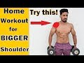 Home Workout for BIGGER SHOULDER | 5 Exercise for Mass | bodybuilding tips
