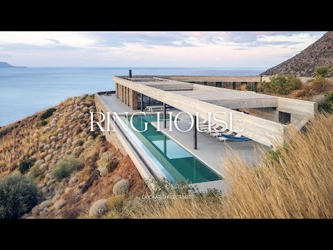 Hausdesign mit Innengarten Folgen Sie den Konturen des Hügels in der dramatischen Landschaft