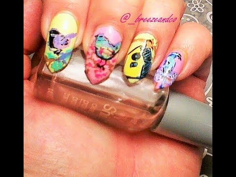 LEADLIGHTING/FREEHAND PAINTING NAIL ART TUTORIAL