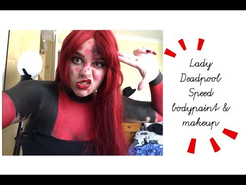 Lady Deadpool Bodypaint & Makeup Tutorial