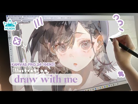 Huion Kamvas Pro 24 (Gen 3) review //  draw with me ✨ H I N A K O