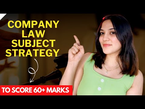 COMPANY LAW subject-wise Strategy to score exemption | Easiest Rankers strategy | Neha Patel