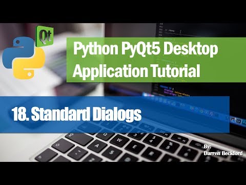 18 Standard Dialogs Python Pyqt5 Desktop Application Development Tutorial