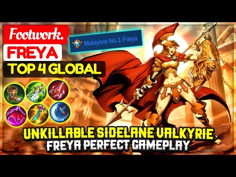 Unkillable Sidelane Valkyrie, Freya Perfect Gameplay [ Top 4 Global Freya ] Footwork. Mobile Legends