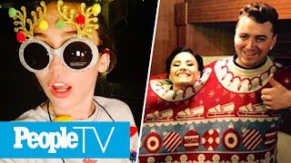 Demi Lovato, Miley Cyrus & More Go All Out In Ugly Christmas Sweaters During The Holidays | PeopleTV