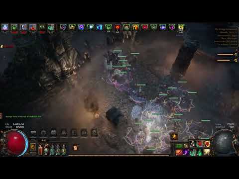 Chaos Minion Army Necromancer & Zoomancer vs Simulacrum wave 14-15 (Mid/Late gear setup)