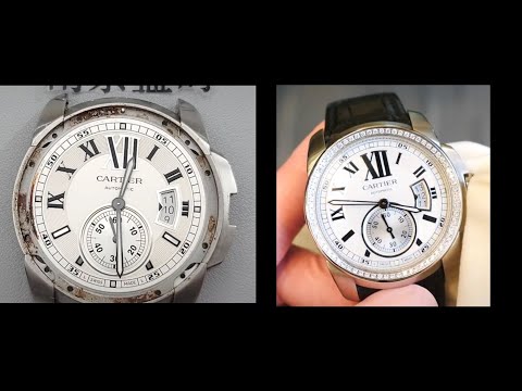 Old and Rusty Cartier Calibre de Cartier.Restoration/Rebuild.#134.