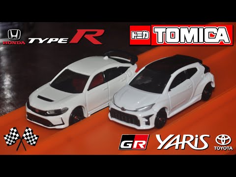 Thumbnail for Tomica | Honda Civic Type R (FL5) VS Toyota GR Yaris | Drag Race by Porsche 911, Supercar, Toyota, Porsche, Lexus, Car, Vehicle, Nissan, Porsche 911 (991)
