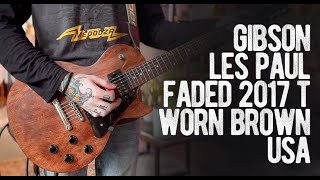 Video thumbnail for Gibson Les Paul Faded 2017 T Worn Brown USA by Loud Lemon Demo