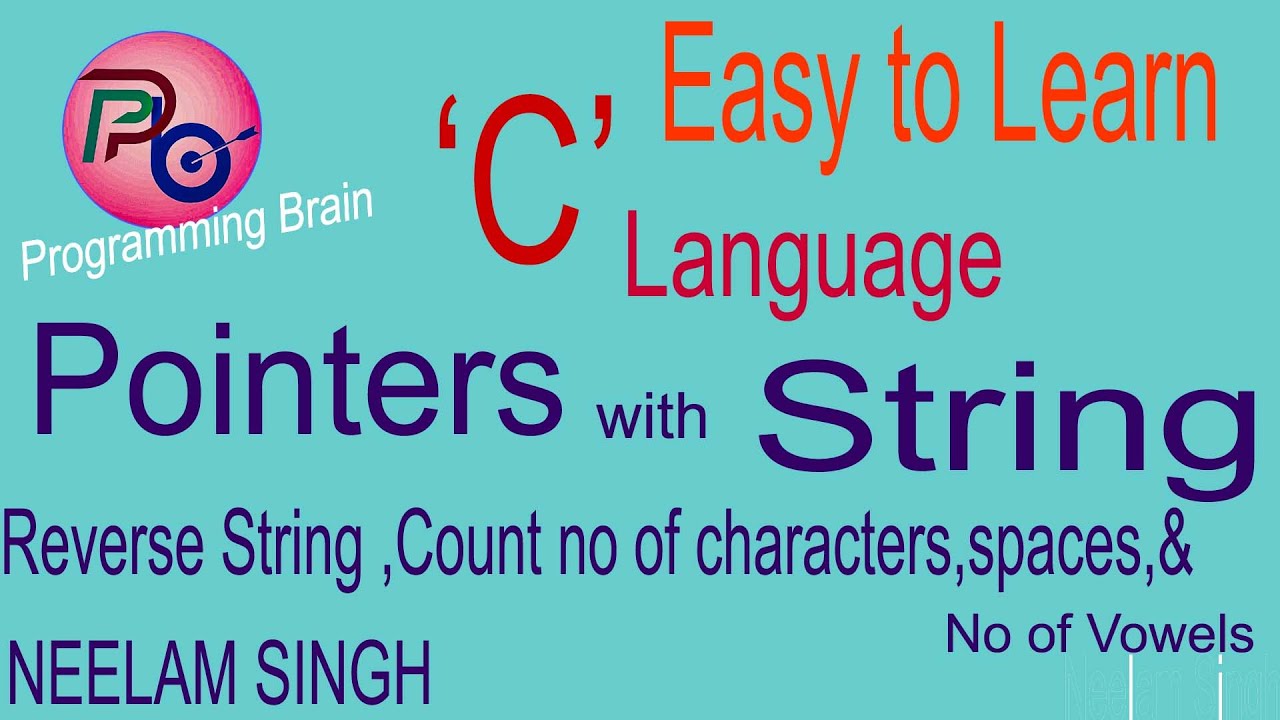 Pointers With String.String Programs With Pointers In C Language By Programming Brain