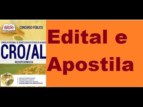 Apostila Recepcionista Edital Concurso CRO AL 2017
