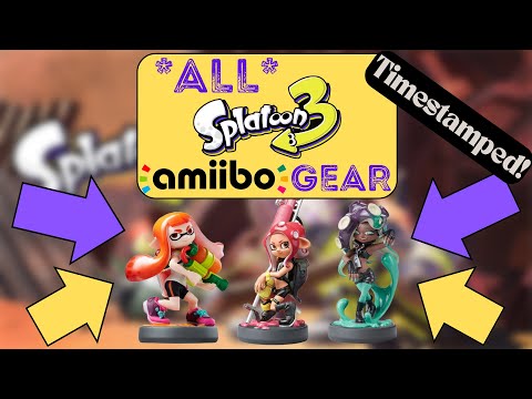 All Splatoon 3 Amiibo Gear, with Timestamps!