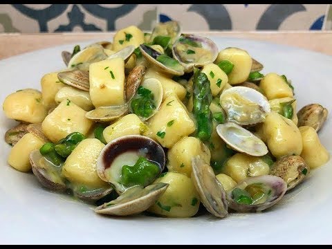 GNOCCHETTI DI RICOTTA CON ASPARAGI E ARSELLE - CUCINANDOMELAGODO