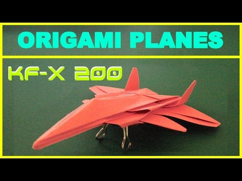 Origami Planes - The South Korean Project KF-X C-200 with no cuts and no glue