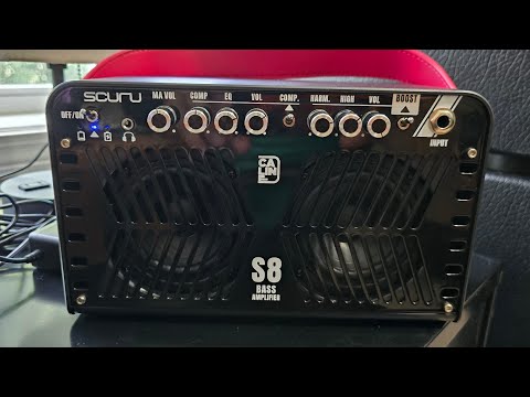 Caline Scuru S8B 20W Bass Amplifier Portable Bass Guitar Practice Amp Rechargeable Battery image 8